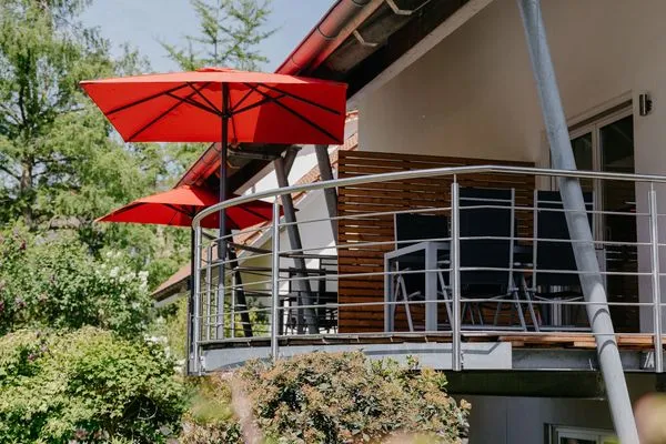 Balkon  Ferienhaus Emil am Wald