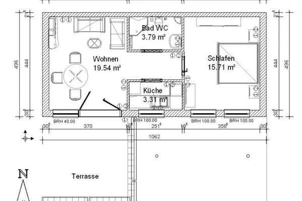 Grundriss  Ferienwohnung Altes Museum
