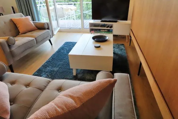 Wohnzimmer  Ferienwohnung Am Strandbad