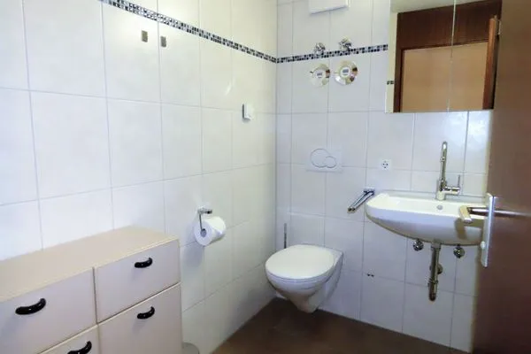 Badezimmer  Ferienwohnung Am Strandbad