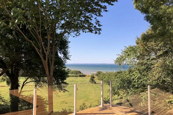 Große Dachterrasse mit Blick auf die Flensburger Förde  Westscheune am Mühlendamm