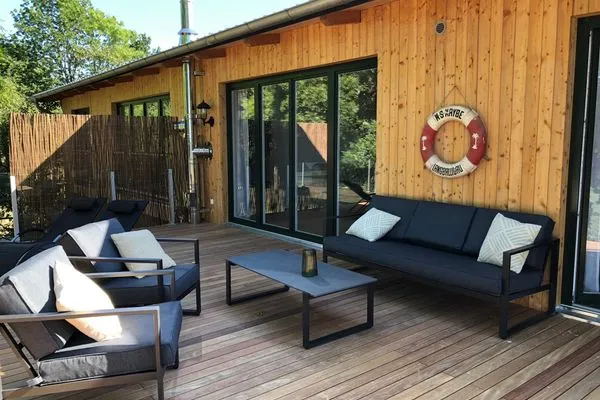 Große Dachterrasse mit Blick auf die Flensburger Förde  Westscheune am Mühlendamm