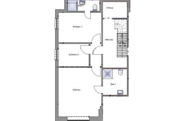 Grundriss  Borkumer Hof - Ferienwohnung 3 - Borkumperle