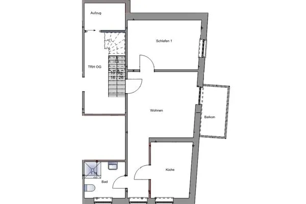 Grundriss  Borkumer Hof - Ferienwohnung 4 - Tüskendör
