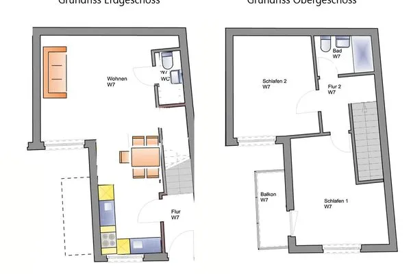 Grundriss  Borkumer Hof - Ferienwohnung 7 - Haus Elisa