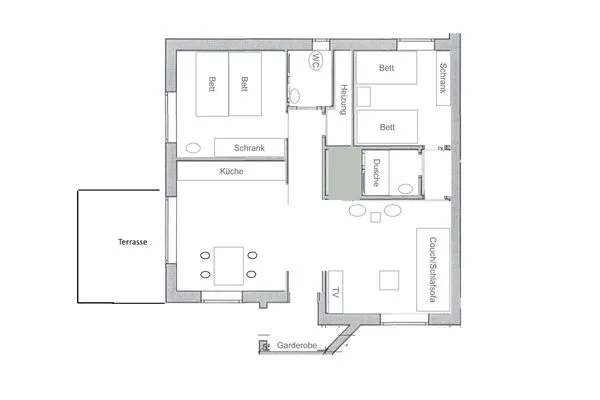 Grundriss  Haus Nordstrand - Ferienwohnung 4