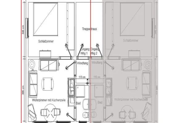 Grundriss  Hus up de D - Ferienwohnung 1