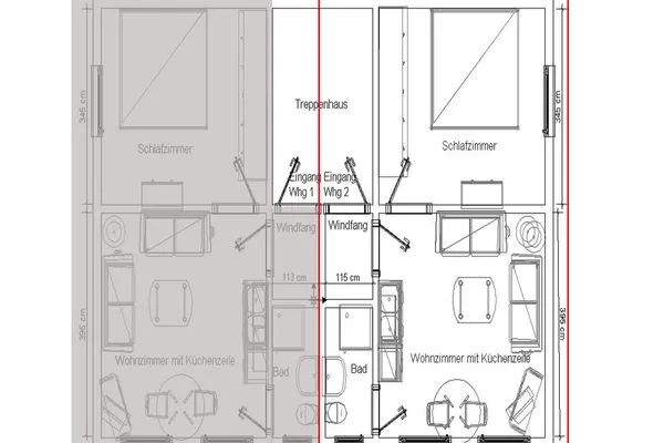 Grundriss  Hus up de D - Ferienwohnung 2