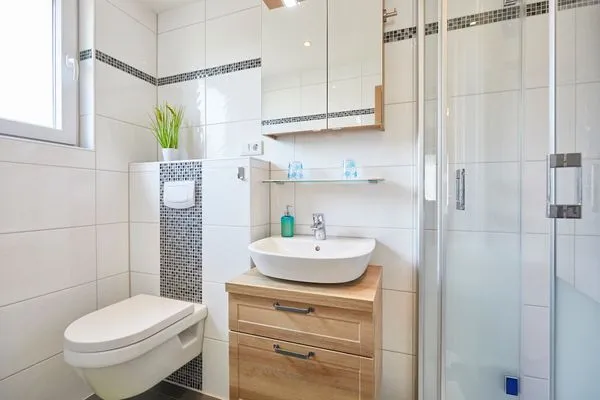 Badezimmer  Haus Seute Deern - Ferienwohnung 2 - Seestern