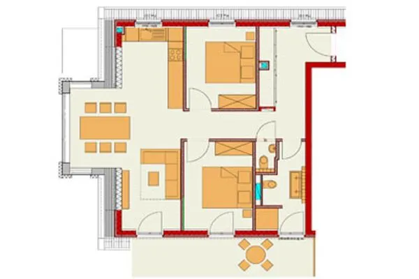 Grundriss  Rodehuus - Ferienwohnung Hermine
