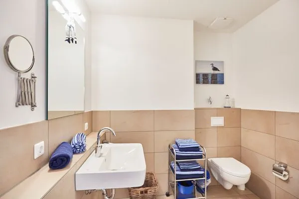 Badezimmer  Rodehuus - Ferienwohnung Sandkorn