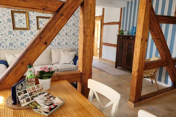 Großer Esstisch  Ferienwohnung Amtsstube