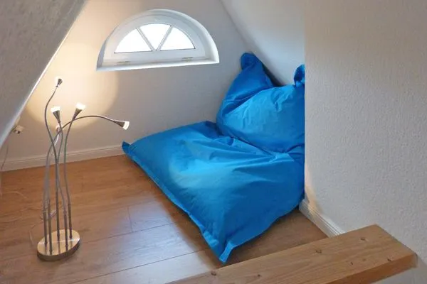 Schlafzimmer in der Ferienwohnung Bi a Maln in Nebel auf Amrum Haus Nordlicht Ferienwohnung *Bi a Maln*