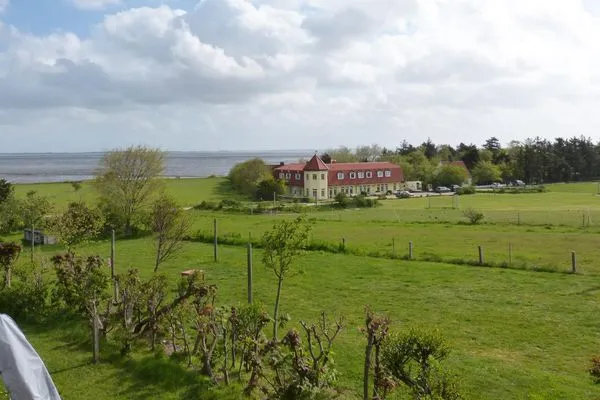 Blick auf Landschaft Haus Nordlicht Ferienwohnung *Bi a Maln*