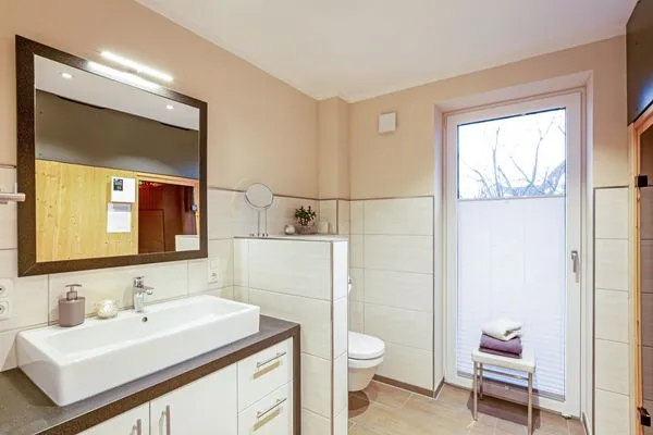 Badezimmer  Relax Bungalow Muschelstrand