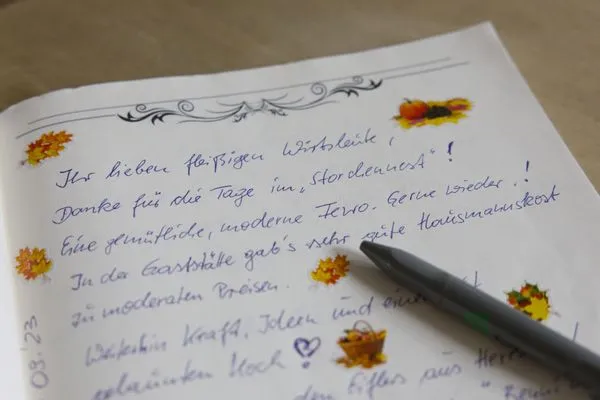 Gästebuch  Ferienwohnung Storchennest