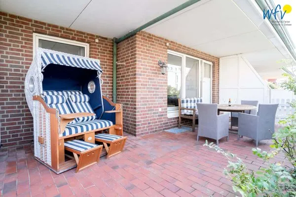 Terrasse Haus Strandblick Ferienwohnung 3