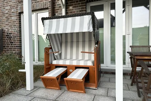 Terrasse Haus *Weiße Düne* Ferienwohnung *Weiße Düne 9 / Gen Norden*