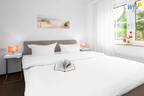 Schlafzimmer Juist Zauber - Haus 3 Ferienwohnung Hildegard