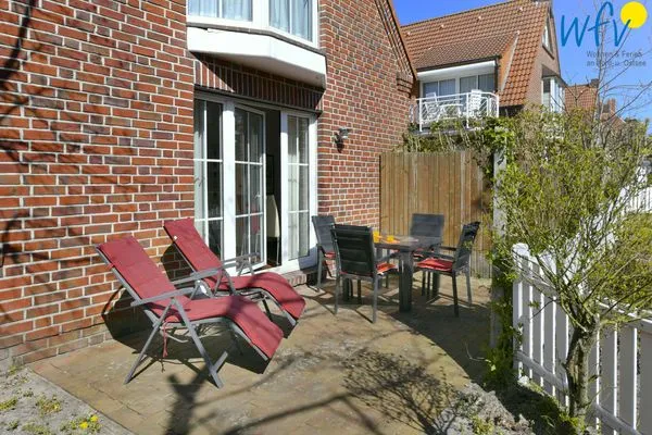 Terrasse Juist Zauber - Haus 3 Ferienwohnung Hildegard