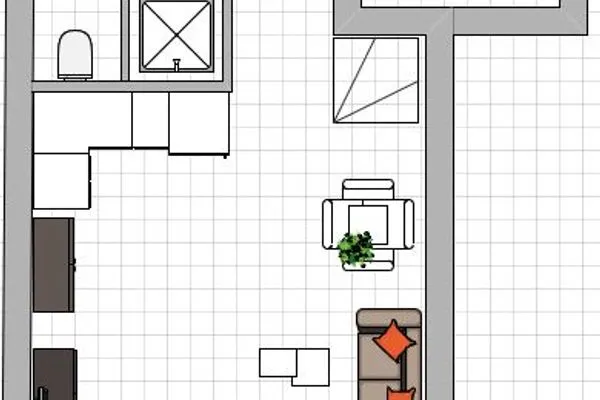 Grundriss  Hus op de Wurth Ferienwohnung Ruheinsel