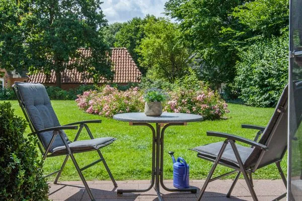 Terrasse  Hus op de Wurth Ferienwohnung Austernfischer