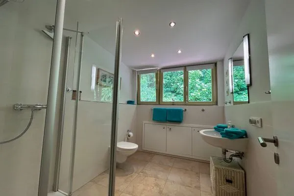 Badezimmer  Ferienhaus Spetzgart