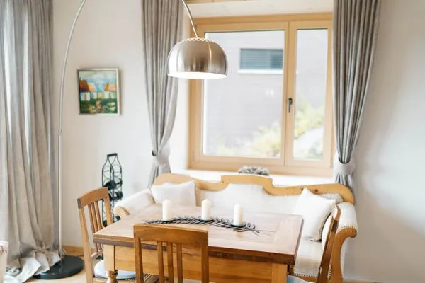 Wohnzimmer  Apartment Strohballenhaus