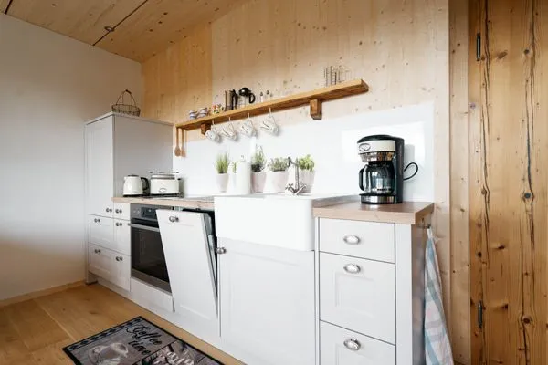 Küche / Küchenzeile  Apartment Strohballenhaus