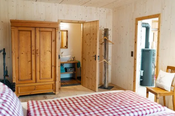 Schlafzimmer  Apartment Strohballenhaus