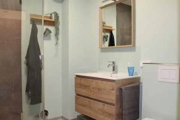 Badezimmer  Hus op de Wurth Ferienwohnung seaside sixteen