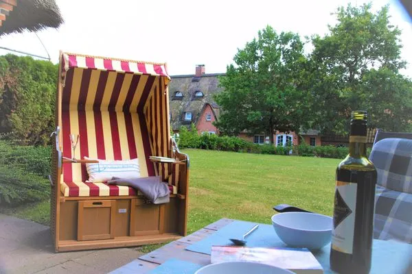 Terrasse  Hus op de Wurth Ferienwohnung Deichblick