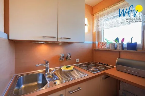 Küche / Küchenzeile Haus Kiebitz Ferienwohnung Strandkörbchen