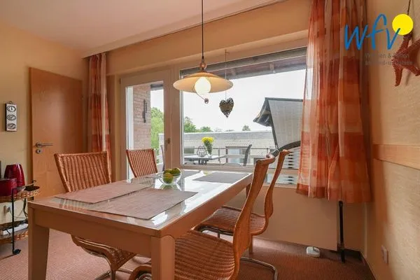 Wohnzimmer Haus Kiebitz Ferienwohnung Strandkörbchen