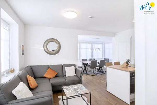 Wohnzimmer Haus Flinthörnweg Ferienwohnung Flinthome