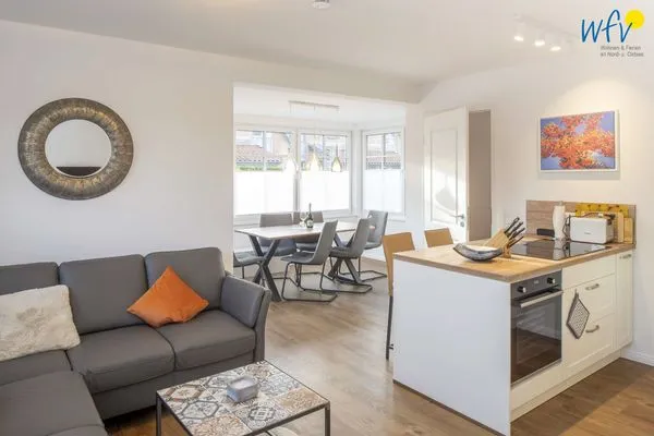 Wohnzimmer Haus Flinthörnweg Ferienwohnung Flinthome