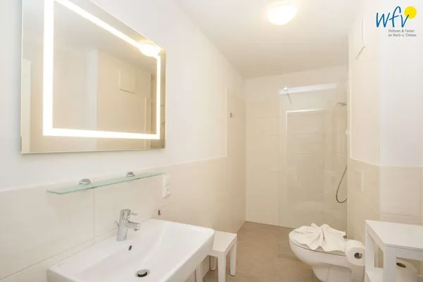 Badezimmer Haus Flinthörnweg Ferienwohnung Flinthome