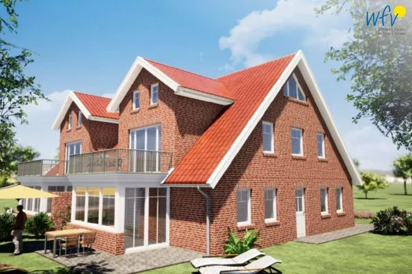 Hauptansicht Haus Flinthörnweg Ferienwohnung Flinthome