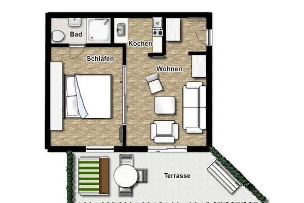 Grundriss Haus Rheiderland Ferienwohnung Casita