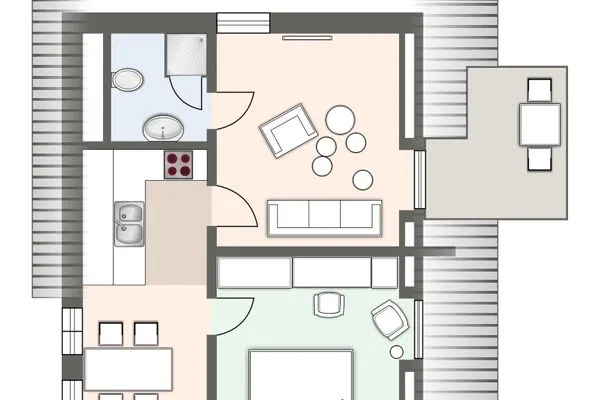 Alte Schule Westerhever Kleinhörn SPO Umland - Grundriss