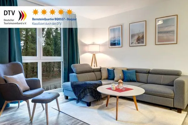 Wohnzimmer  Bernsteinquartier, Whg. 05.57 "Bonjour"