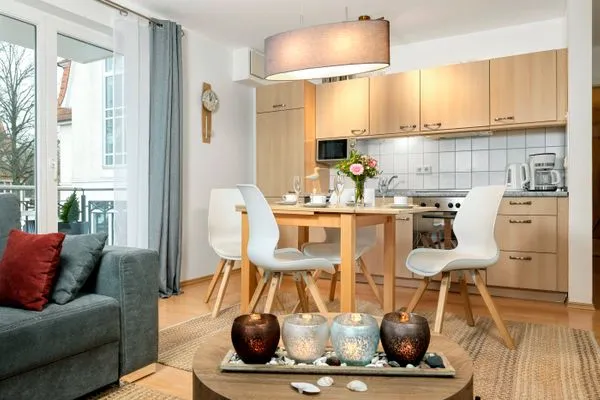 Living room Ostsee Residenz Meeresblick Strandmuschel