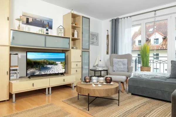 Living room Ostsee Residenz Meeresblick Strandmuschel