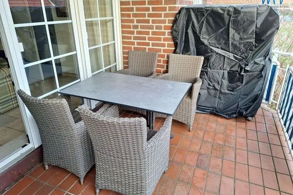 Balkon Luv und Lee Ferienwohnung Westerhever