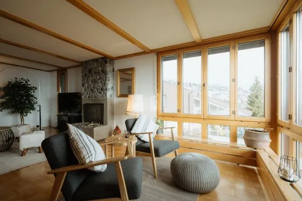 Wohnzimmer  Ferienhaus Daheim