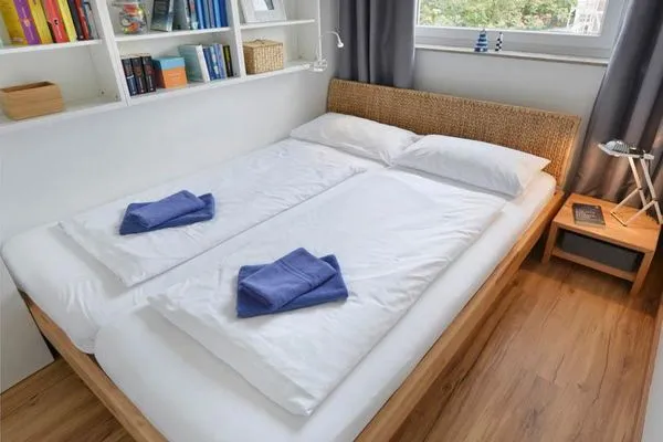 Schlafzimmer Haus am alten Leuchtturm Ferienwohnung 16