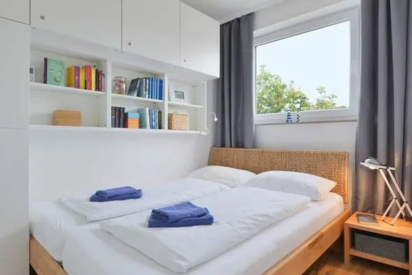 Schlafzimmer Haus am alten Leuchtturm Ferienwohnung 16