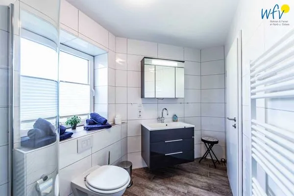 Badezimmer Haus Dünenrose Ferienwohnung Arielle