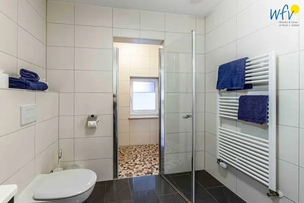 Badezimmer Haus Dünenrose Ferienwohnung Octopus