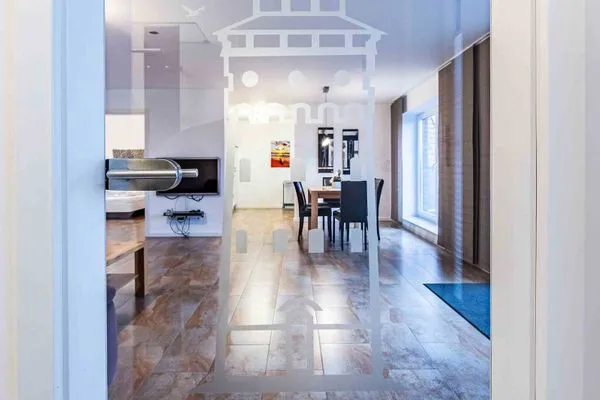 Wohnzimmer Haus Dünenrose Ferienwohnung Neptun